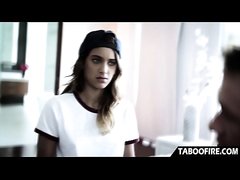 Sister has to fuck her step brother to prove she is lesbian